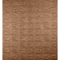 Самоклеющаяся декоративная 3D панель под коричневый кирпич 700х770х5мм