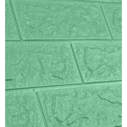 Самоклеющаяся декоративная 3D панель под мята кирпич 700x770x5мм