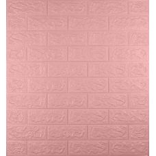 Самоклеющаяся декоративная 3D панель под розовый кирпич 700х770х5мм