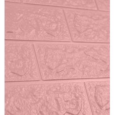 Самоклеющаяся декоративная 3D панель под розовый кирпич 700х770х5мм