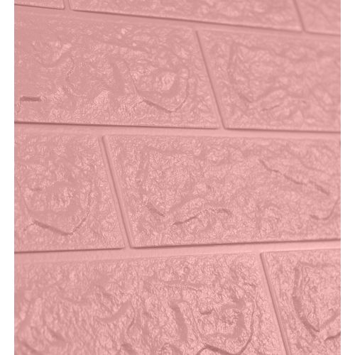 Самоклеющаяся декоративная 3D панель под розовый кирпич 700x770x5мм