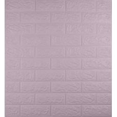 Самоклеющаяся декоративная 3D панель под светло-фиолетовый кирпич 700х770х5мм