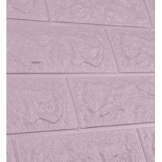 Самоклеющаяся декоративная 3D панель под светло-фиолетовый кирпич 700х770х5мм