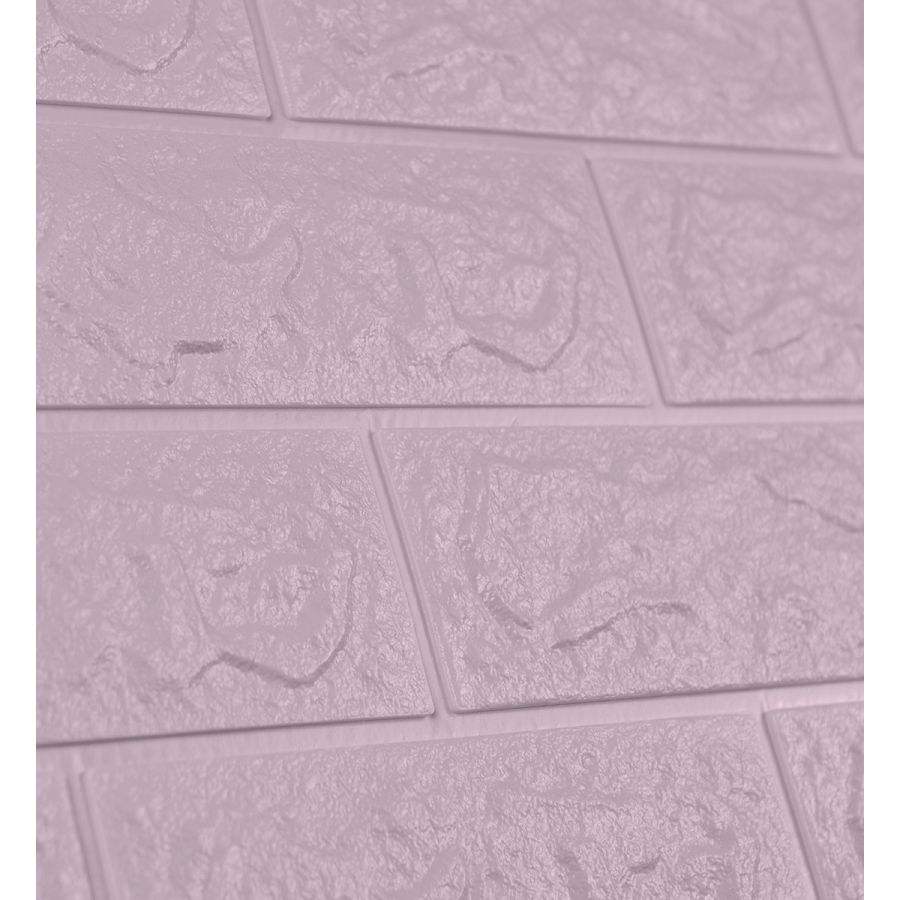 Самоклеющаяся декоративная 3D панель под светло-фиолетовый кирпич 700x770x5мм