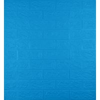 Самоклеющаяся декоративная 3D панель под синий кирпич 700х770х5мм