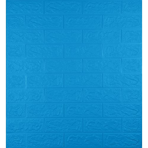 Самоклеющаяся декоративная 3D панель под синий кирпич 700x770x5мм