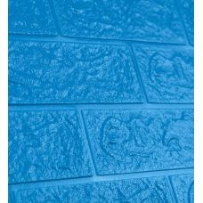 Самоклеющаяся декоративная 3D панель под синий кирпич 700х770х5мм