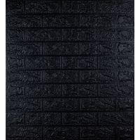 Самоклеющаяся декоративная 3D панель под черный кирпич 700х770х5мм