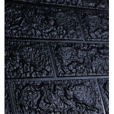 Самоклеющаяся декоративная 3D панель под черный кирпич 700х770х5мм