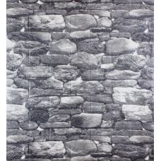Самоклеющаяся декоративная 3D панель серые валуны 700х770х5мм