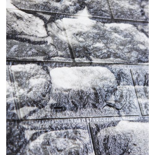 Самоклеющаяся декоративная 3D панель серые валуны 700x770x5мм