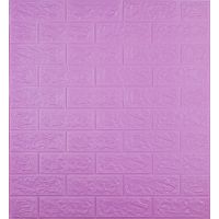 Самоклеющаяся декоративная 3D панель под кирпич фуксия 700х770х5 мм