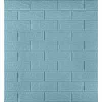 Самоклеющаяся декоративная 3D панель под бирюзовый кирпич 700х770х3мм