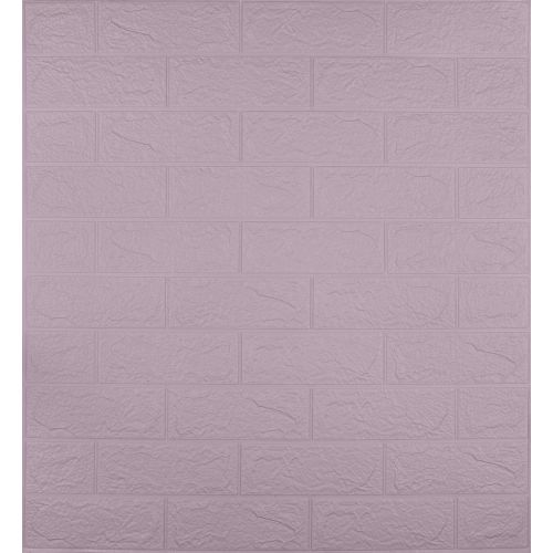 Самоклеющаяся декоративная 3D панель под светло-фиолетовый кирпич 700x770x3мм