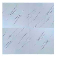 Самоклеящаяся виниловая плитка белый мрамор 600х300х1,5мм (СВП-111-глянец)