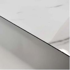 Самоклеящаяся виниловая плитка белый мрамор 600х300х1,5мм (СВП-111-глянец)