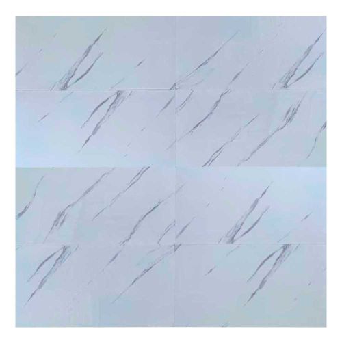 Самоклеящаяся виниловая плитка белый мрамор 600*300*1,5мм (СВП-111-мат)