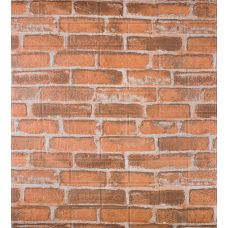 Самоклеющаяся декоративная 3D панель под рыжий екатеринославский кирпич 700х770х3мм