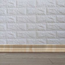 Плинтус самоклеящийся гибкий 3D Loft Карамельное дерево 2400х80мм