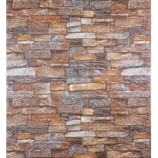 Самоклеющаяся декоративная 3D панель под кирпич красный песчаник в рулоне 20м 20000х700х3мм