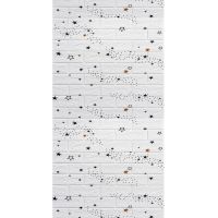 Самоклеющаяся декоративная 3D панель под белый кирпич звезды в рулоне 20 м 20000х700х3 мм