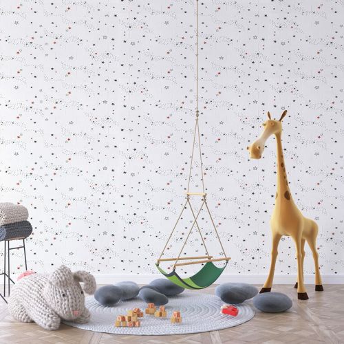 Самоклеющаяся декоративная 3D панель под белый кирпич звезды в рулоне 20 м 20000x700x3 мм