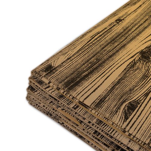 Самоклеющаяся декоративная 3D панель под дерево цвета золото в рулоне 2800x700x3мм