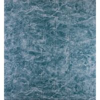 Самоклеющаяся декоративная 3D панель под кирпич мрамор темное море 700х770х3мм (67-3)