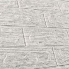 Самоклеющаяся декоративная 3D панель под светло-серый кирпич полоска 700х770х3мм (330-3)