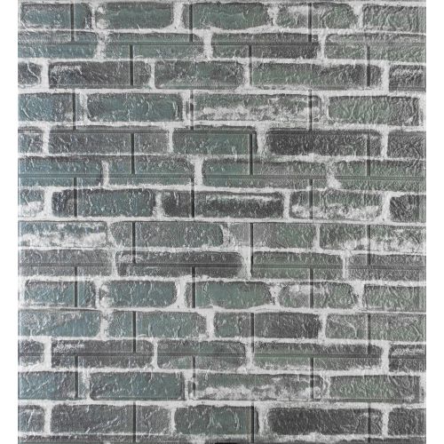 Самоклеющаяся декоративная 3D панель под серый екатеринославский кирпич 700x770x3мм (42-3)