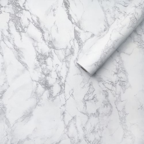 Самоклеющаяся пленка белый мрамор 0,45х10м (1207)