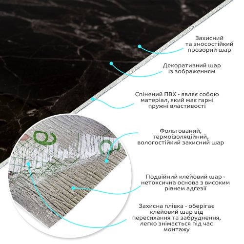 Самоклеящаяся виниловая плитка в рулоне 3000х600х2мм, цена за 1 шт. (СВП-1289)