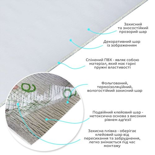 Самоклеящаяся виниловая плитка в рулоне 3000х600х2мм, цена за 1 шт. (СВП-2057)