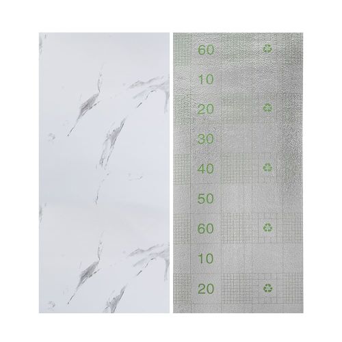 Самоклеящаяся виниловая плитка в рулоне белый воздушный мрамор 3000х600х2мм, цена за 1 шт. (СВП-1287)