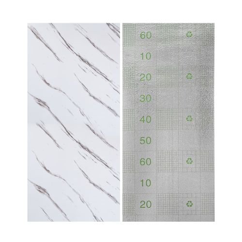 Самоклеящаяся виниловая плитка в рулоне белый мрамор с прожилками 3000х600х2мм, цена за 1 шт. (СВП-1285)