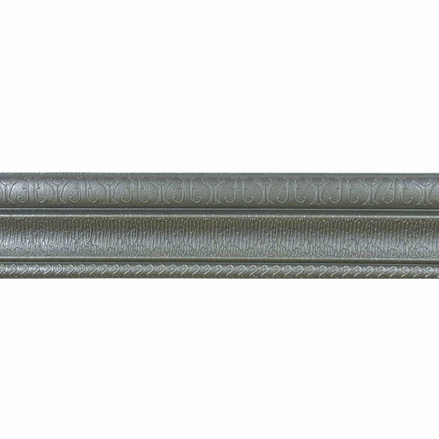 Самоклеющийся гибкий плинтус (багет)  80x2300 мм Серебристый