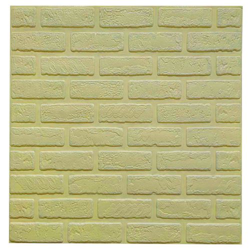 Самоклеющаяся декоративная 3D панель Loft Expert 3607-5 Кирпич деко бежевый 700x700x5 мм