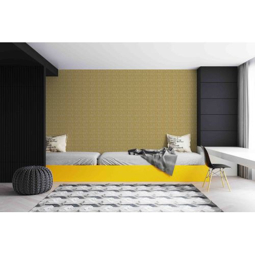 Самоклеющаяся декоративная панель золотой кирпич 700x770x5 мм