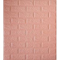 Самоклеющаяся декоративная панель розовый кирпич 700х770х5 мм