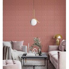 Самоклеющаяся декоративная панель розовый кирпич 700х770х5 мм