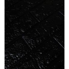 Самоклеющаяся декоративная панель черный кирпич 700х770х5 мм