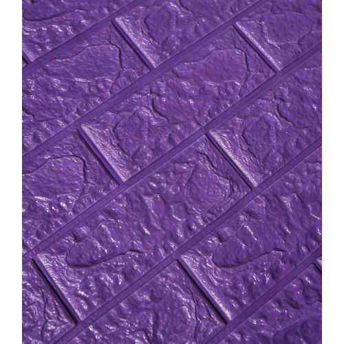 Самоклеющаяся декоративная 3D панель кирпич ирис 700x770x5 мм