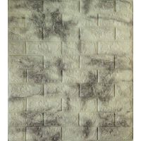 Самоклеющаяся декоративная 3D панель мрамор серый камень 700х770х5 мм