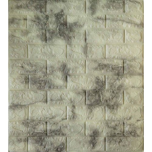 Самоклеющаяся декоративная 3D панель мрамор серый камень 700x770x5 мм