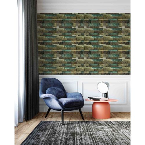 Самоклеющаяся декоративная 3D панель синий камуфляж 700x770x5 мм