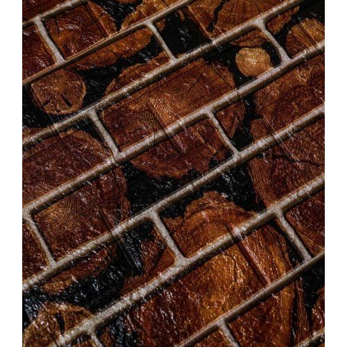 Самоклеющаяся декоративная 3D панель дерево модерн 700x770x5 мм