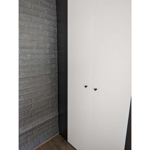 Самоклеющаяся декоративная 3D панель кирпич деко серебристый 700x700x5 мм