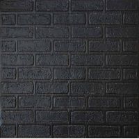 Самоклеющаяся декоративная 3D панель кирпич деко графит 700х700х5 мм