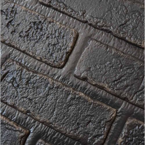 Самоклеющаяся декоративная 3D панель кирпич деко графит 700x700x5 мм