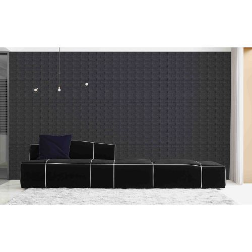 Самоклеющаяся декоративная 3D панель кирпич деко графит 700x700x5 мм